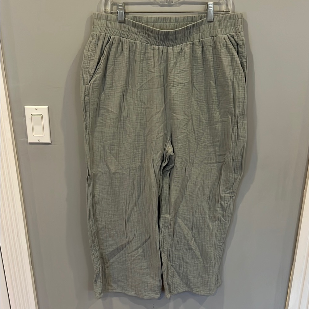 Threads 4 Thought Green Pants cotton Gauze size xl